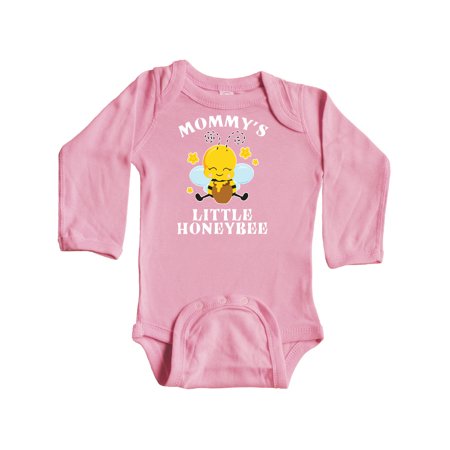 

Inktastic Cute Bee Mommy s Little Honeybee with Stars Gift Baby Boy or Baby Girl Long Sleeve Bodysuit