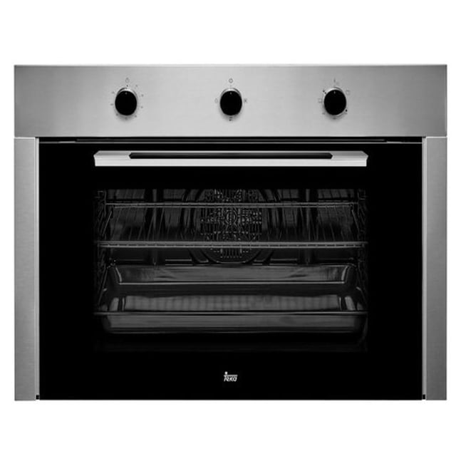 Horno de gas Teka HSF 824 G para empotrar en acero inoxidable antihuellas y puerta doble cristal