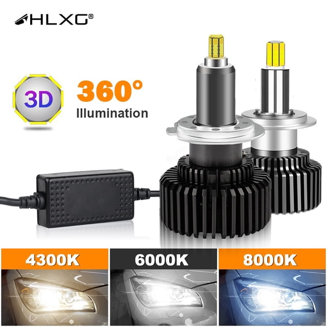 H7 LED Canbus 360 H4 H1 20000LM HB3 HB4 9012 Turbo Bi Led lente del proyector H11 9005 bombillas de faros de coche faros antiniebla automáticos 6000K HLXG Tan Jianjun unisex
