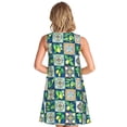 thumbnail image 2 of Bixox Lemon and Leaves Print Women's Sleeveless A-Line Dress with Pockets, Casual Knee-Length Tank Dress for Summer-Medium, 2 of 7