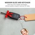 thumbnail image 3 of 50 Pcs Wooden Keychain Keychains Key Rings DIY Making Keychain Wooden Key Chains Wood Circle Key Chain, 3 of 6