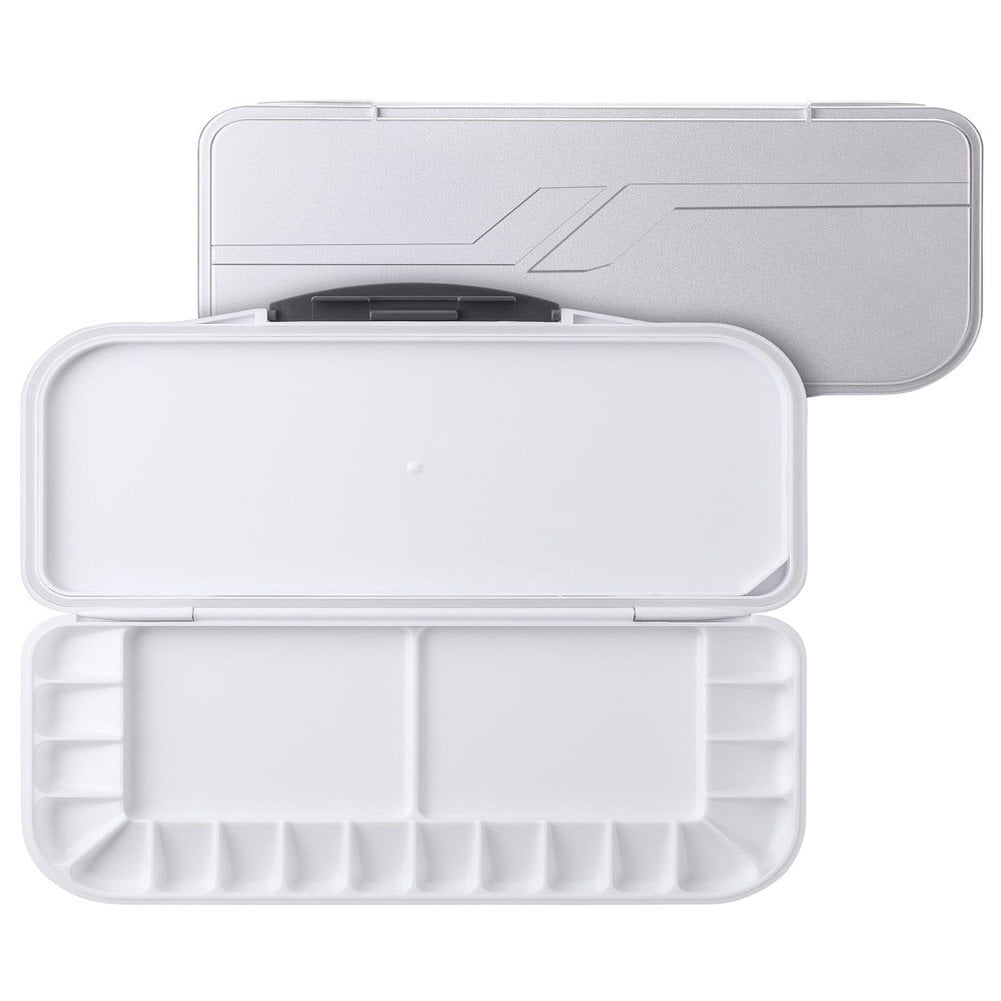 18 Wells Paint Storage Box, Empty Watercolor Palette Folding Paint Case With Cover Painting Palette For Watercolor Gouache Acrylic