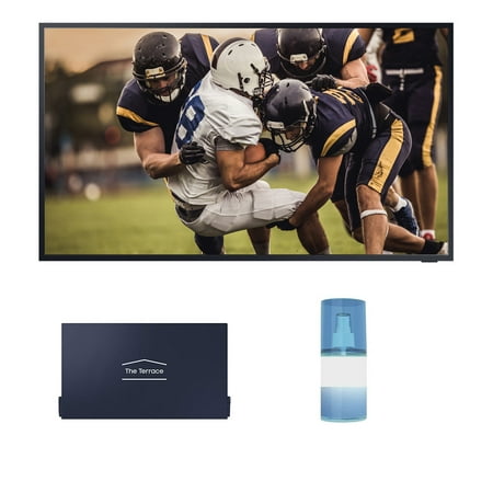 Samsung QN75LST7TA The Terrace 75" Outdoor-Optimized QLED 4K UHD Smart TV with Samsung VG-SDC75G 75" Dark Gray Dust Cover for The Terrace TV (2020)