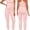 Pink, variant on PISONIC Womens Workout Set Two Piece Racerback Color Block Tank Top Matching High Waist Leggings Gym Pilates Outfits