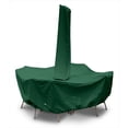 thumbnail image 1 of 80" Round Table High Back Dining Set Cover w/umbrella hole , Weathermax , Forest Green , 61261, 1 of 4