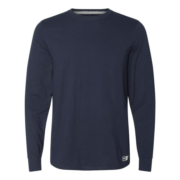 Russell Athletic Men's Essential Long Sleeve 60/40 Performance T-Shirt, 64LTTM, Navy, XL