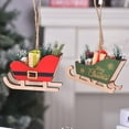thumbnail image 4 of Vintage Wooden Christmas Sled Ornament - Hanging Tree Decoration for Holiday & Kids Gift, 4 of 4