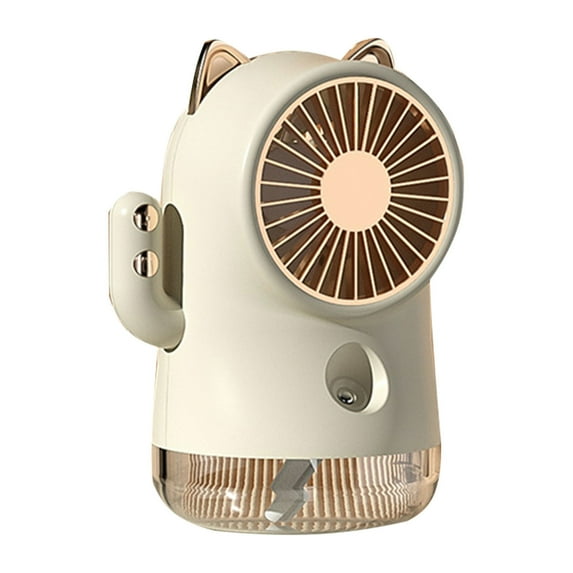 Tuphregyow Fan For Office,Bedroom, Kitchen Luckly Pussycat Spray Fan, Usb Rechargeable Water Ice Fan, Desktop Mute Gas Cooler, Water Mist Desktop Ice Fan In 3 Seconds