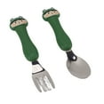 thumbnail image 1 of 2 Pack Toddler Fork Spoon, Metal Toddler Cutlery Set Cartoon Spoon Tableware Kit Stainless Steel Forks And Spoons Comfortable To Handle Toddler Silverware With Storage Box, 1 of 8
