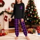 thumbnail image 5 of Conjuntos de blusa y camisa de manga larga con cuello redondo para niños y niñas de 5 a 14 años. Conjunto de top y pantalón con mangas estampadas., 5 of 9
