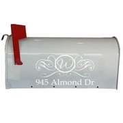 VWAQ Mailbox Personalized Monogram Street Address Decal Set