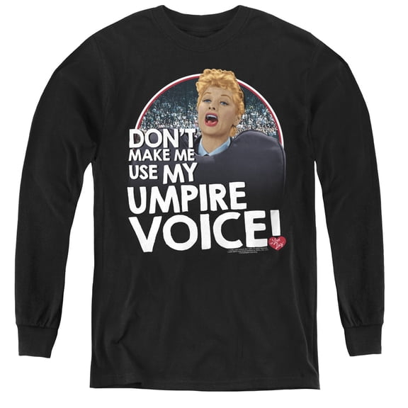 I Love Lucy Umpire Youth Long Sleeve T-Shirt Black