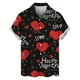 thumbnail image 3 of Camisetas de manga corta para hombre, con estampado 3D de amor, gráfico, camisas de botones para el día de San Valentín, blusa informal de verano para playa para hombre, 3 of 5