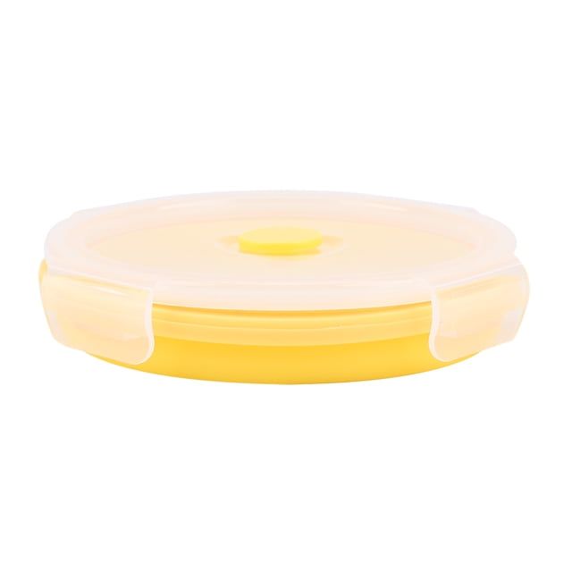 Reusable Silicone Lunch Box, Collapsible Bento Lunch Box, 500ml For Kids Adults