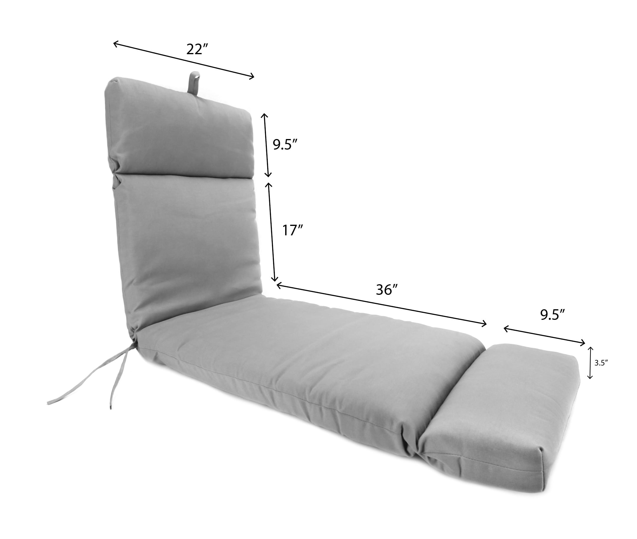 Sunbrella Outdoor 22" x 72" x 4" Chaise Cushion
