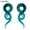 Lake Blue 8, variant on jiaroswwei 1 Pair Unisex Glass Twisted Snail Ear Gauges Hangers Plugs Stretchers Expanders