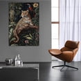 thumbnail image 4 of Mudket Leopard on Tree Branch Tropical Rainforest Canvas Wall Art, Vintage Jungle Botanical Wall Pictures for Living Room Print for Sunroom Home Decor , Framed Ready to Hang - 12"L x 8"W, 4 of 9
