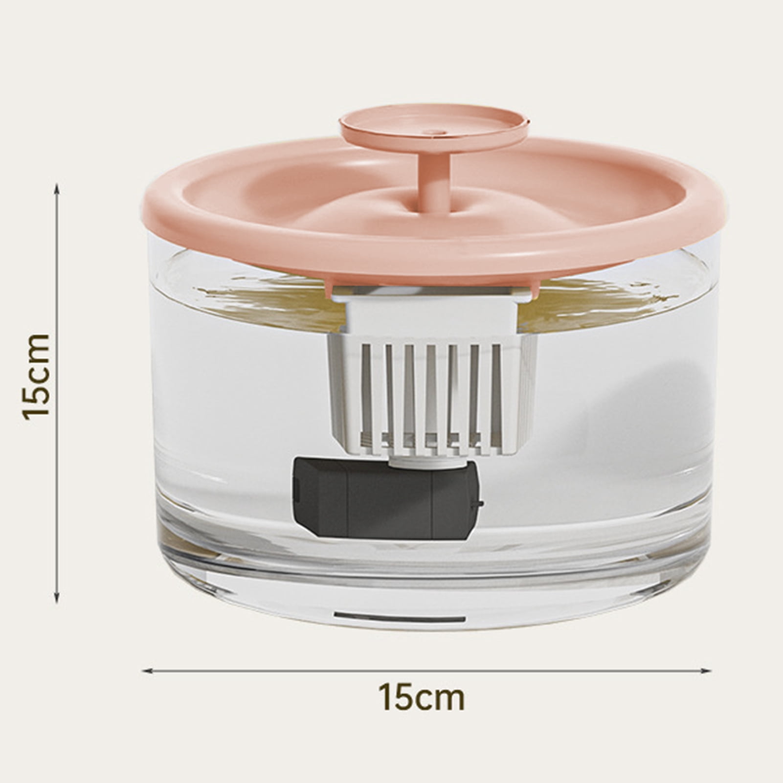 YIFAEUX 1.5L Cat Water Fountain Automatic Pet Drinking Fountain Quiet Pet Water Dispenser with Transparent Tank for Indoor Cats Dogs