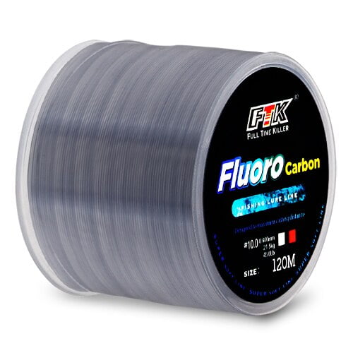 Línea de pesca con revestimiento de fluorocarbono de 120M, línea líder de fibra de carbono de 0,20mm-0,60mm, línea líder de señuelo de pesca, línea de hundimiento de alambre de Japón Dengxun unisex