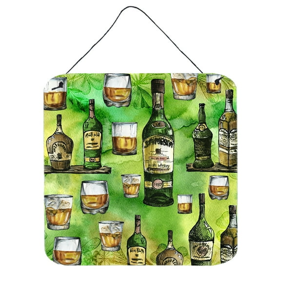 Carolines Treasures BB5757DS66 Irish Whiskey Wall or Door Hanging Prints 6HX6W multicolor