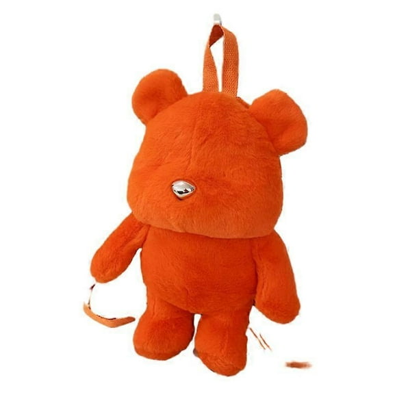 (orange)Children and students casual cute plush doll bear bag personalized fashion backpack doll bag