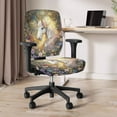 thumbnail image 5 of FKELYI Office Chair Slipcover Vintage Floral Horse Print Computer Chair Protective Cover Removable Stretch Fabric Armchair Covers for Home Office Decor, Pack of 2, 5 of 7
