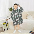 thumbnail image 6 of FORMRS Wearable Blanket Hoodie with Sleeves for Kids Cozy Flannel Sweatshirt, Cute Llamas Pattern, 6 of 7