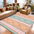 thumbnail image 3 of Soonbuy 9x18 FT Outdoor Rug Waterproof Boho Plastic Straw Outdoor Patio Rug with Carry Bag and Stakes, Outdoor Area Rug for Deck, RV Camping, Balcony, Backyard, Picnic, Garden, 3 of 9