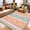 Orange/green/pink/white, variant on Large Reversible Waterproof Outdoor Patio Rug, Multiple Sizes 8×10 9×12 9×18 10×14 FT, UV Resistant Lightweight Plastic Area Mat Easy Clean for RV Camping Deck Porch Backyard Balcony