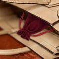 thumbnail image 5 of Unique Bargains 2 Pcs Portable Drawstring Bag Wine Red Cotton Cloth, 5 of 5