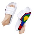 thumbnail image 3 of Mens Slippers,Men Slippers EVA Thick Sole Lightweight Comfort Summer Slippers for Outdoor Indoor Casual Wear,Slippers for Men,White,10.5, 3 of 9