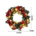 thumbnail image 3 of LEFTHIGH Home Gold Lighted Christmas Wreath Wrought Iron Wooden Front Door Christmas Wreath/Wreath Fall/Indoor Outdoor Home Door Wreath/Christmas Wreath/Christmas Tree Room Decor, 3 of 7