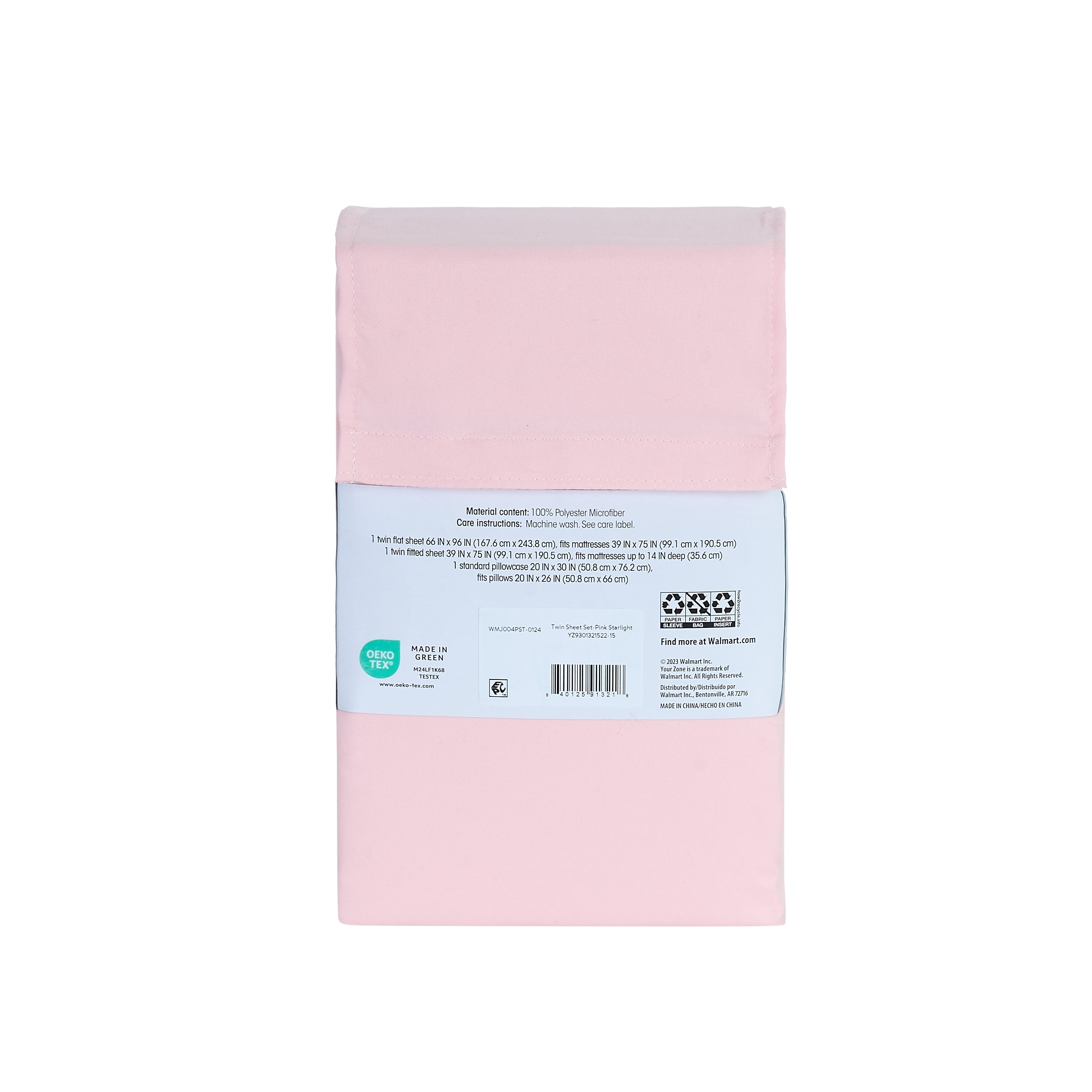 Your Zone Kids Soft Microfiber Sheet Set, Pink, Full, 4 Pieces, Easy Care