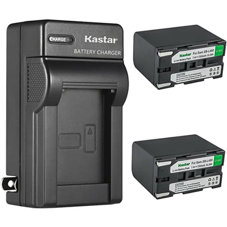 Kastar 2-Pack SB-L480 Battery and AC Wall Charger Replacement for Samsung VP-W80 VP-W80U VP-W87 VP-W87D VP-W90 VP-W95D VP-W97 SC-L520 SC-L530 SC-L550 SC-L600 SC-L610 SC-L630 Camera