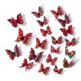 thumbnail image 1 of 36PCS Shiny Design Butterfly Wall Stickers- Nature 3D Double Wings Designs - Removable Mural Decals for Home, Kids Room, Party, Refrigerator Sticker (Red), 1 of 1