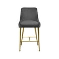 thumbnail image 4 of Meridian Furniture Owen 28"H Velvet Bar Stool in Gray (Set of 2), 4 of 5