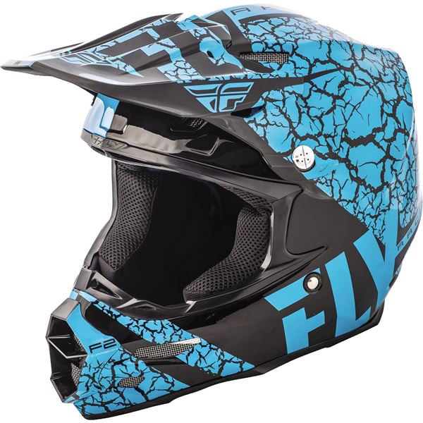 Fly F2 Carbon MX Motocross MTB Adult Helmet Fracture Matte Black/White 