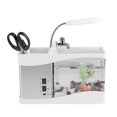 thumbnail image 3 of Mini acuario multifuncional recargable por USB con función de reloj, luz LED blanca, 3 of 8