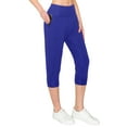 thumbnail image 3 of ALWAYS Women's Slimfit Super Soft Highwaisted Capri Joggers with Pockets - Royal Blue Small, 3 of 6