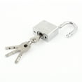 thumbnail image 2 of 40mm Width Silver Tone Metal Shackle 4 Keys Security Padlock, 2 of 3