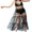 Black, variant on Gureui Women Lace Mesh See-Through Beach Maxi Dress Sleeveless Strappy Star High Waist Pleated Bikini Cover Ups Swimwear Long Skirt Beachwear