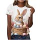 thumbnail image 2 of Haivin Womens Tops Short Sleeve Round Neck Tee Shirts Cute Dressy Casual Clothing Business Work Blouse, 2 of 5