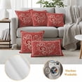 thumbnail image 6 of Pack of 2 Outdoor Pillow Covers 16x16 Inch Waterproof Valentine's Day Throw Pillow Covers,Decorative Couch Pillow Shams Protectors Red Love Vintage Country Abstract Art Patio Cushion Pillowcases, 6 of 8