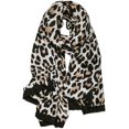 thumbnail image 1 of Fashion Leopard Pattern Lightweight Chiffon Silk Women Scarf, 1 of 4