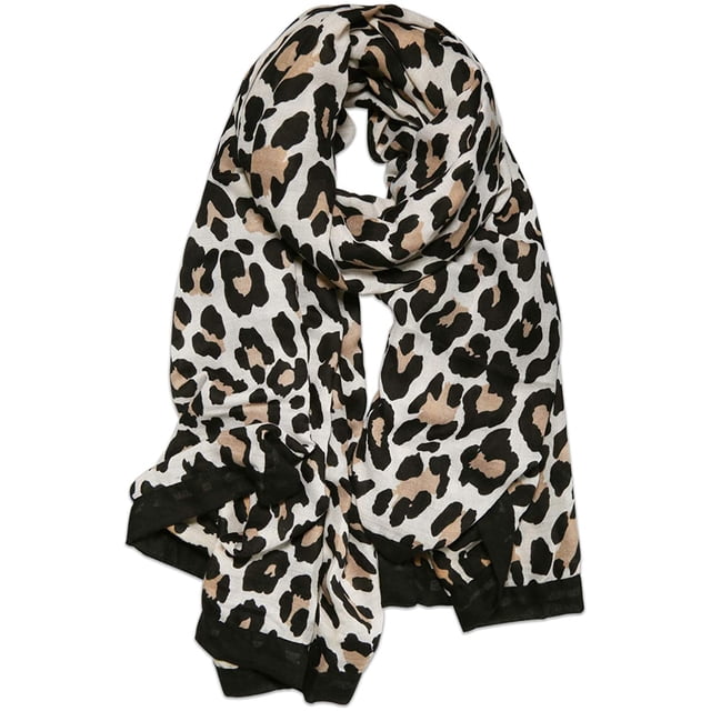 Fashion Leopard Pattern Lightweight Chiffon Silk Women Scarf