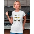 thumbnail image 2 of Vintage Butterflies Vi T-Shirt Women -Vision Studio Designs, Female Large, 2 of 4