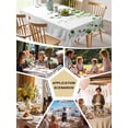 thumbnail image 5 of Green Eucalyptus Leaves Table Cloth, Weeping Spring Botanical Summer Waterproof Tablecloth for Square Tables, Reusable Washable Fabric Table Cover for Restaurant Kitchen Dining Tables 60"x60", 5 of 6