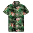 thumbnail image 5 of Camisa hawaiana con estampado 3D de plantas tropicales para hombre, camisas con botones para playa, camisetas de manga corta de verano, blusas de calle con solapa, blusa Aloha, 5 of 5