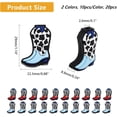 thumbnail image 2 of 20Pcs 2Colors Cowboy Boot Silicone Beads Boot Silicone Focal Beads for DIY Necklaces Bracelet Keychain Making 1.1x0.88inch, 2 of 7