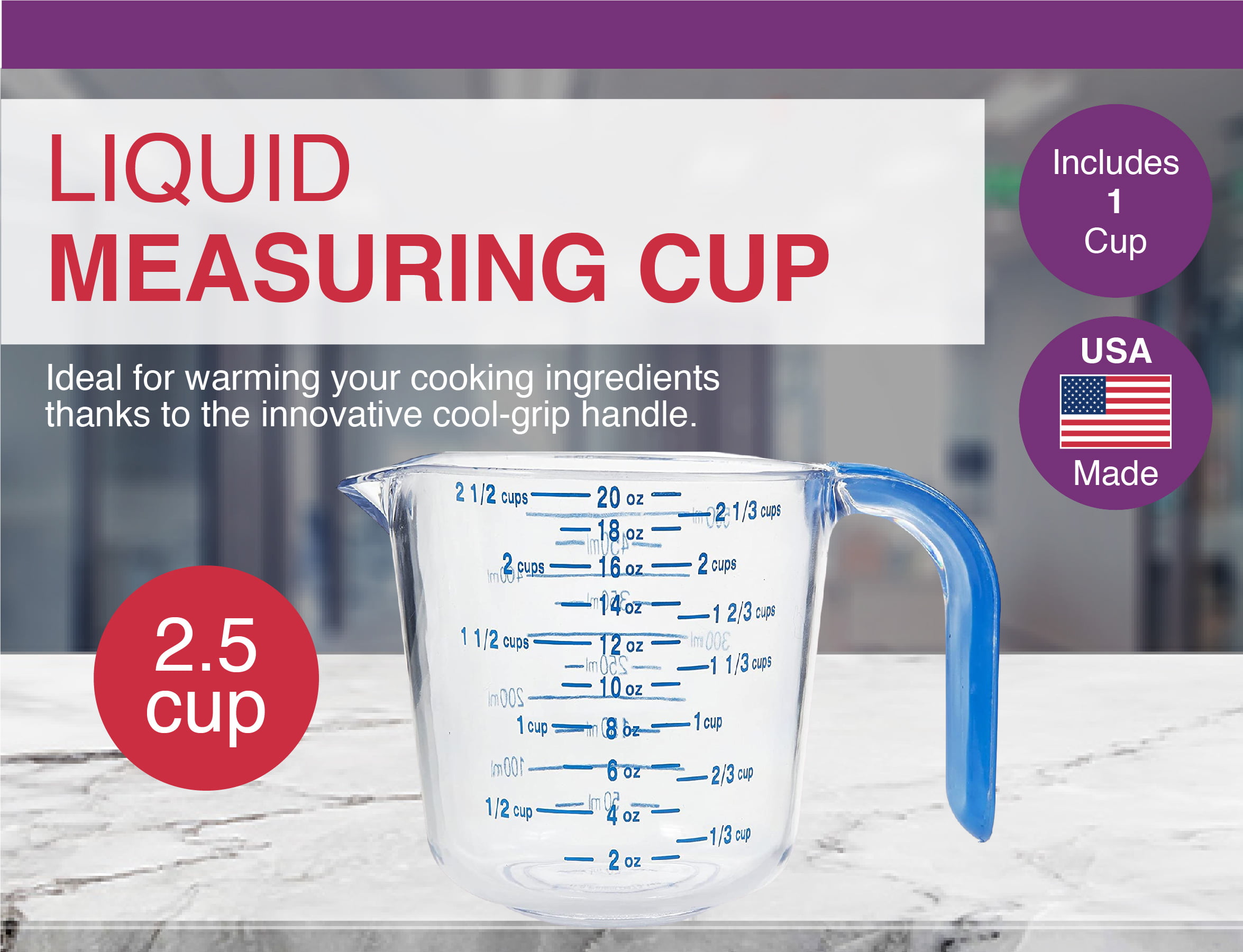 4 1/2 Cup Cool Grip Measuring Cup - Kitchen & Company